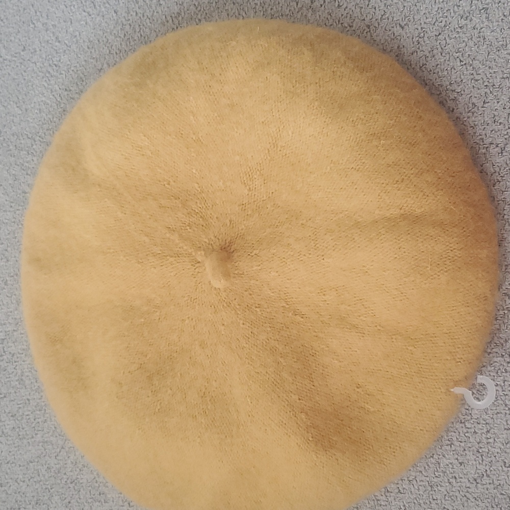 Beret Hat Classic French Stile Color Yellow - Picture 8 of 8
